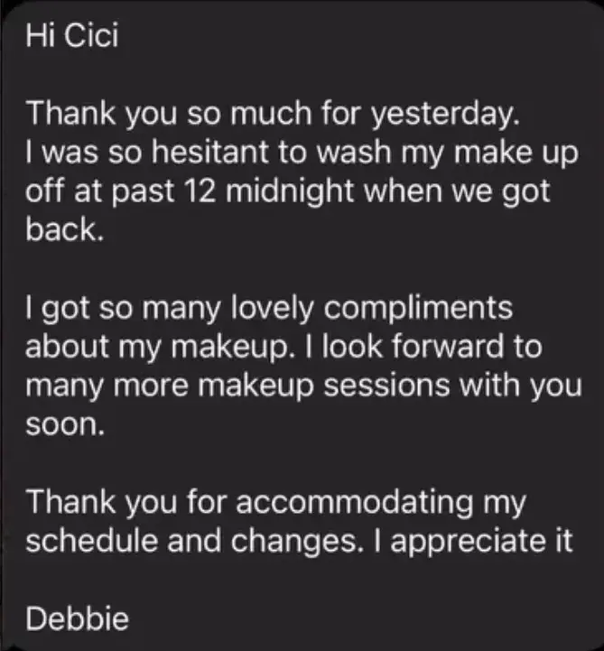 Client testimonial